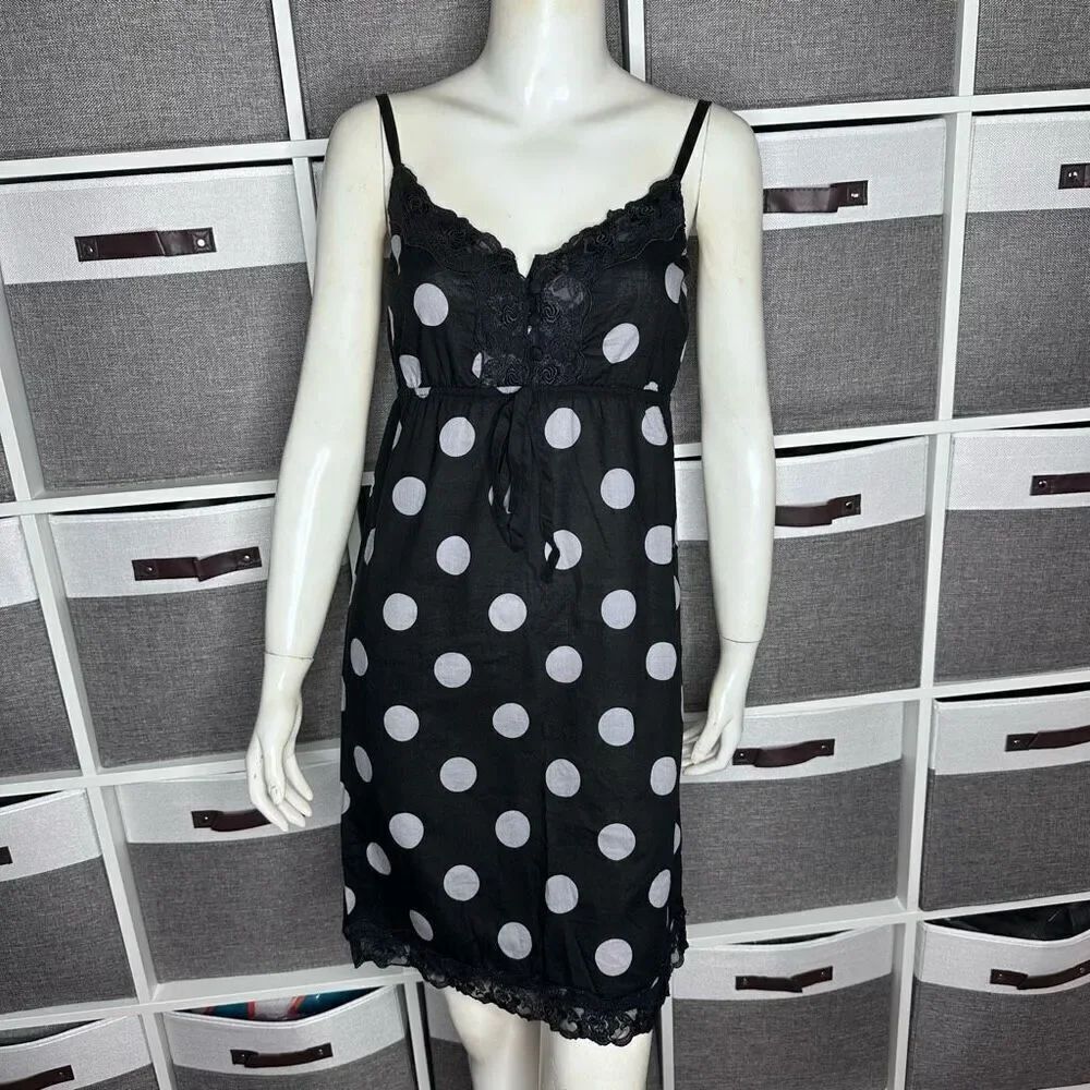 Hurley Polka Dot Slip Style Dress Size Medium